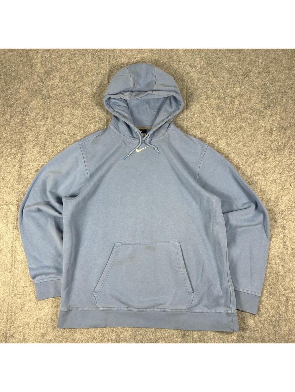 Vintage Nike Center Swoosh Hoodie Baby Blue Size XL RARE